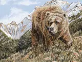 Page Ough, Giant of the Rockies [Mt. Stuart], acrylic on wood board