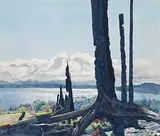 Walter J. Phillips, Sointula - Village near Port MacNeil, Vancouver Islands, 1927, watercolour on paper