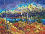 Neil Patterson, Sunset Storm, oil on canvas