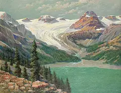 Andreas Roth, Glacial Lake, 1939, oil on canvas