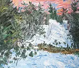 Bruce Steinhoff, Winter Evening, Lake of the Woods, 2005, oil on canvas