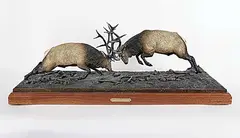Sam Anton Terakedis, When Push Comes to Shove #30/30, 2001, bronze sculpture