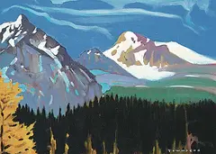 H. William Townsend, The Day I Met Al Gore's Publicity Agent at Lake O'Hara, oil on wood board
