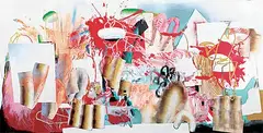 Fiona Ackerman, Heart of the City, 2010, acrylic and spray paint on canvas
