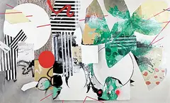 Fiona Ackerman, Chaos Theory, acrylic and spray paint on canvas