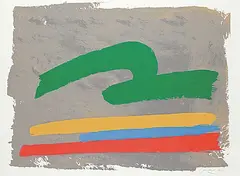 Jack Bush, Green Loop [From the Loop Series] #94/100, 1971, colour silkscreen on paper