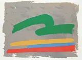 Jack Bush, Green Loop [From the Loop Series] #94/100, 1971, colour silkscreen on paper