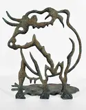 Joseph Fafard, Altamira I #2/2 AV, 1991, painted bronze sculpture