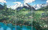 Erica Neumann, Untitled - Summer in the Mountains [Tryptich], 1999, acrylic on canvas
