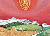 Armand Frederick Vallee, Kananaskis, The Fire of Ammolite, 1994, watercolour on paper