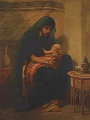 Frederick Goodall, Untitled - Mother with Child, 1861, oil on canvas