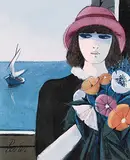 Charles Levier, L'attente, oil on canvas