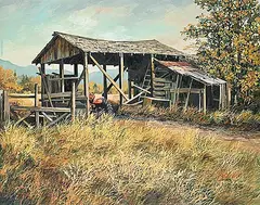 Merv Brandel, Untitled - Old Machine Shed, oil on canvas
