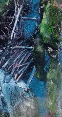 Linda Craddock, Marble Canyon Series #2, mixed media on wood board
