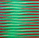 Rhys Douglas Farrell, Untitled - Green and Red, 2018, acrylic on wood board