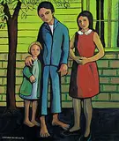 Edythe M. Hembroff-Schleicher, Untitled - Our Family, 1968, oil on wood board