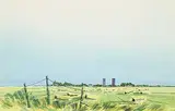 Robert Newton Hurley, Untitled - Hay Bales on the Prairies