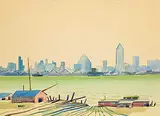 Robert Newton Hurley, Untitled - Looking Across to the City