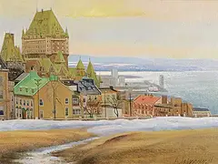 Andris Leimanis, Early Spring [Quebec City], 1989, oil on canvas