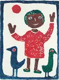 Janet Mitchell, Happy, 1960, colour clay print on paper