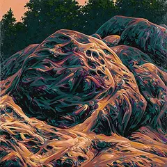 Rene Thibault, Seaside Rocks #1, acrylic on canvas