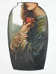 Beverly Tosh, Untitled - Lady with the Pomegranate, acrylic on paper