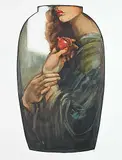 Beverly Tosh, Untitled - Lady with the Pomegranate, acrylic on paper