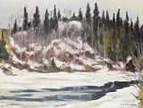 John Davenall Turner, Elbow River, 1975, oil on canvas board
