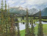 Jean Davenall Turner, Kananaskis Golf Course, oil on canvas