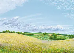 Sylvain Voyer, Swaths and Grasses, 1988, acrylic on wood board