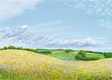 Sylvain Voyer, Swaths and Grasses, 1988, acrylic on wood board