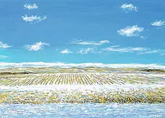 Sylvain Voyer, Early Snow, 1984, acrylic on wood board