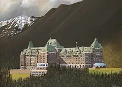 Denis Walliser, Banff Springs Hotel, 1981, oil on canvas