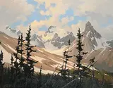 Karl E. Wood, Mt. Athabasca - South Side [S. of Jasper], oil on wood board