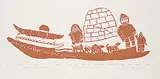 Davidialuk Alasua Amittu, Atungak Meets the Little People #25/40, 1976, stonecut on paper