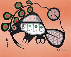 Richard Bedwash, Untitled - Beaver, acrylic on canvas