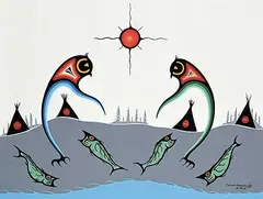 Collins Campbell, Untitled - The Sacred Balance of Four, 1988, acrylic on paper