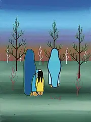 Shirley Cheechoo, Will She Come Back, 1983, acrylic on canvas