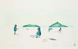 Atungauyak Eeseemailee, Daily Hunting #41/50, colour stencil on paper