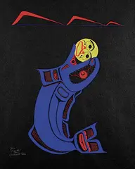 Ron Hamilton, Codfish Swallowing the Man #32/120, colour silkscreen on paper
