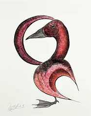 Waiting by John Ka Kay Geesick, 1981, watercolour on paper, sold Sep 2023