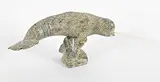 Joanasie Lucassie, Untitled - Narwal, 2003, green stone and bone carving