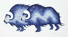 Gary J. Meeches, Musk-Ox #24/75, colour silkscreen on paper