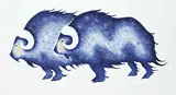 Gary J. Meeches, Musk-Ox #24/75, colour silkscreen on paper