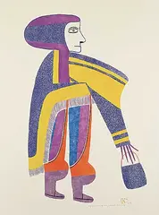 Jessie Oonark, Big Woman #6/46, 1976, colour stonecut and stencil on paper