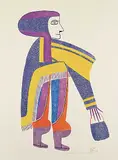 Jessie Oonark, Big Woman #6/46, 1976, colour stonecut and stencil on paper