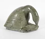 Adamine Pauloosie, Goose, green stone carving
