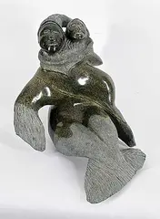 Lipa Pitsiulak, Nuliayu, 2010, green stone carving
