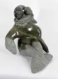 Lipa Pitsiulak, Nuliayu, 2010, green stone carving