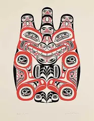 Bill Reid, Haida Grizzly [Bear] #564/600, 1973, colour silkscreen on paper